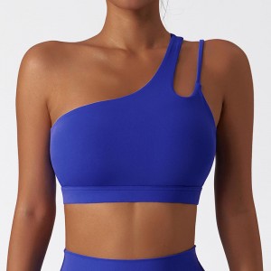 SC10171 Quakeproof à l\'épreuve de sport rembourré Sport Fitness Workout Gym Sports Bra One épaule Support à haut impact
