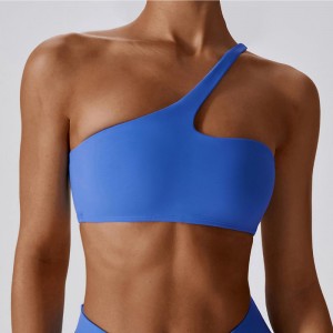 SC10188 CROSS Back Yoga Sports Bra High Impact Blue Blue Butter Butt Lift Sport Bra