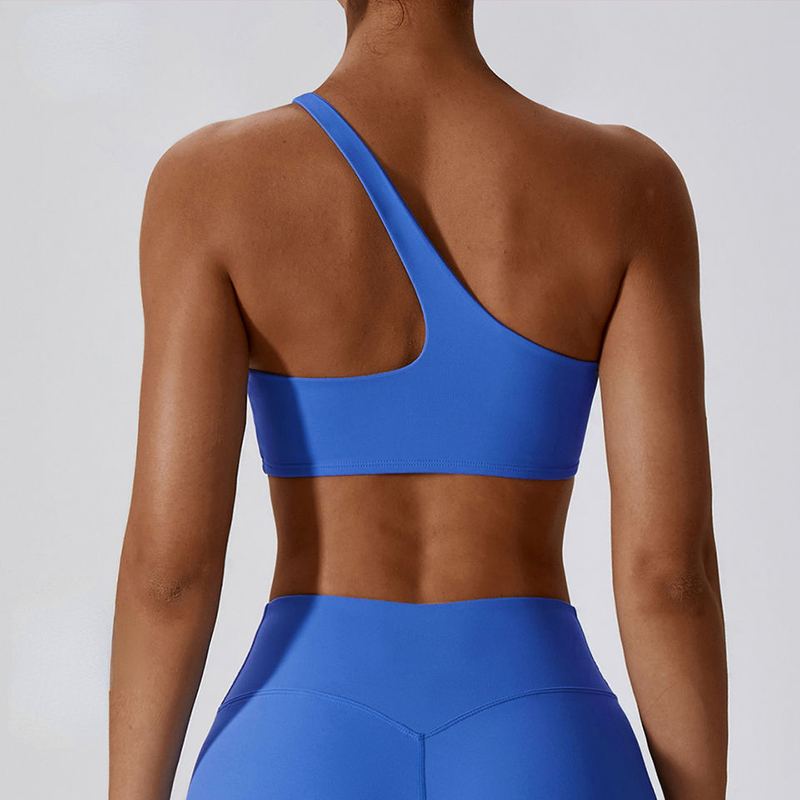 SC10188 CROSS Back Yoga Sports Bra High Impact Blue Blue Butter Butt Lift Sport Bra