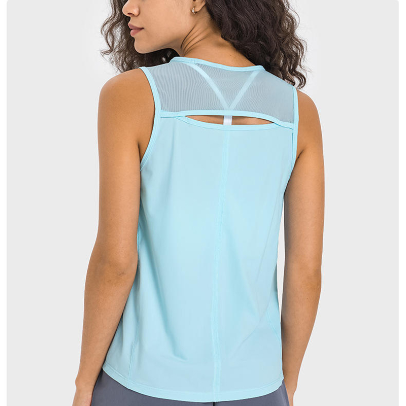 SC10244 Fashion Spring Blouse lâche Yoga Vest Tops Tops Hollow Tops Tops Yoga Femmes \\