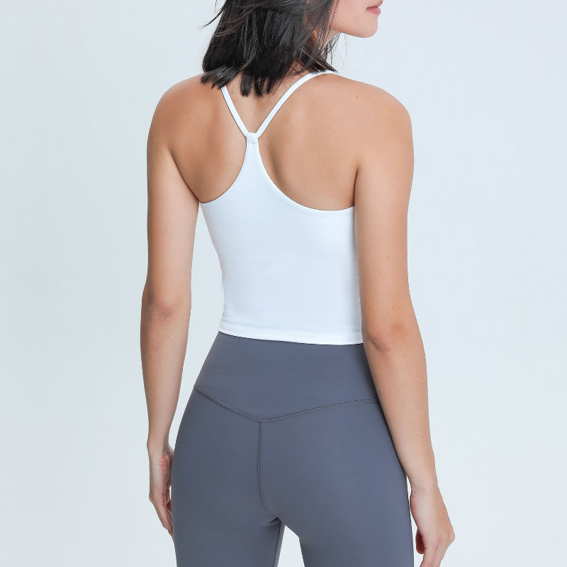 SC10259 débardeur à sec rapide Gym de gymnase Sports Yoga Compression Cropped Yoga Tabarfs avec coussinets