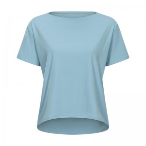 SC10266 Custom Logo Yoga Shirt Cutout entraînement Pullor Yoga Shirt Short Sports Yoga Yoga Workout lâche T-shirt Dry T-shirt