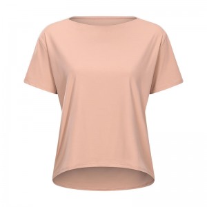 SC10266 Custom Logo Yoga Shirt Cutout entraînement Pullor Yoga Shirt Short Sports Yoga Yoga Workout lâche T-shirt Dry T-shirt