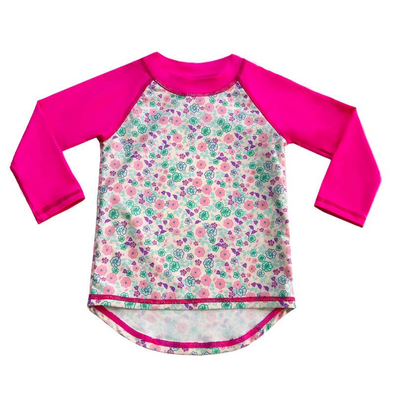 Couleur de conception florale Couleur de couleurs unie de maillot de bain bébé