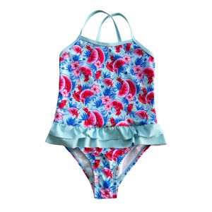 Triangle de maillot de bain à imprimé de pastèque en une seule pièce