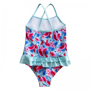 Triangle de maillot de bain à imprimé de pastèque en une seule pièce