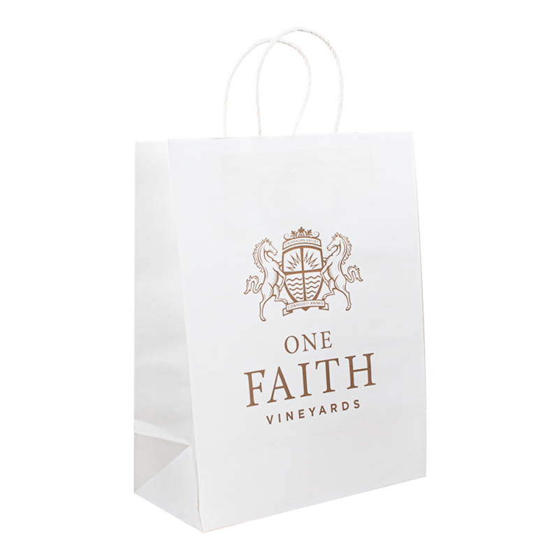 Sac en papiernoir blanc avec logo, sacs en papier kraft brun recyclé avec poignée, sac à provisions en papier kraft personnalisé avec votre propre logo