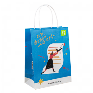 Matériaux recyclés en gros artisanat bolsa de papel sacs en papier kraft blanc brun jetable pour gâteau gâteau emballage à vin