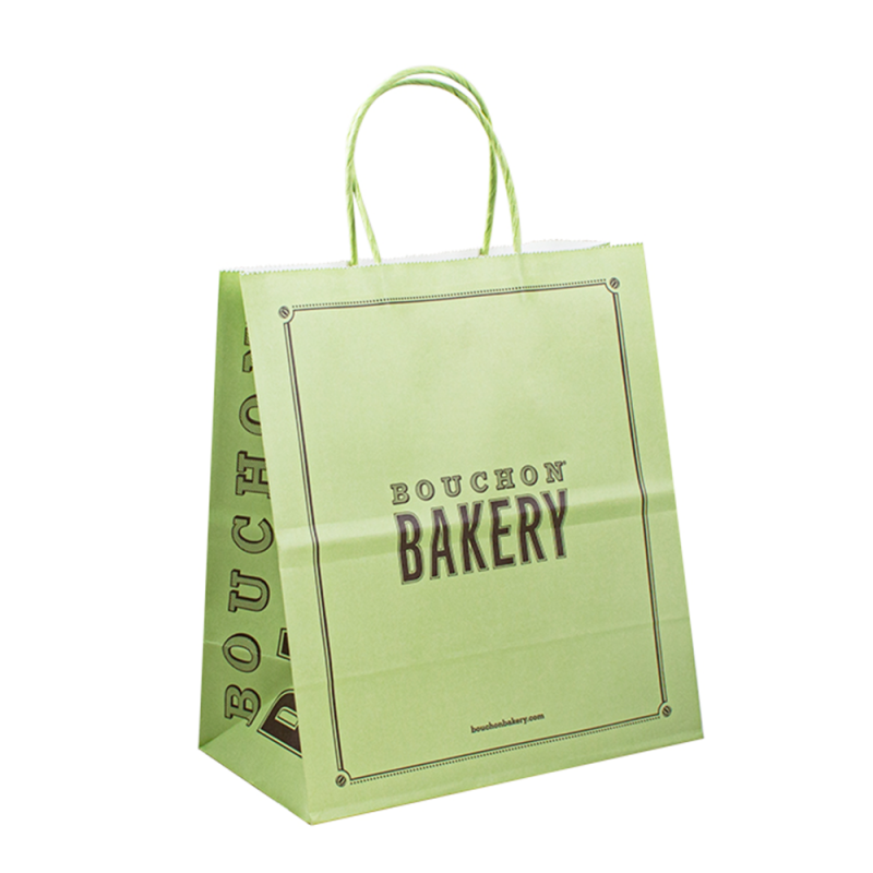 Matériaux recyclés en gros artisanat bolsa de papel sacs en papier kraft blanc brun jetable pour gâteau gâteau emballage à vin