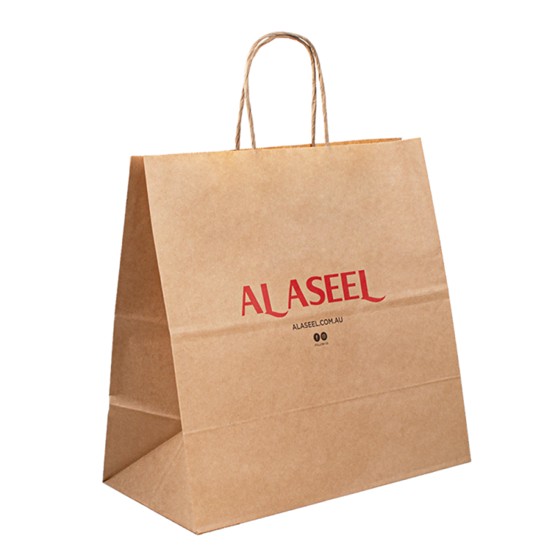 Poignée de magasinage personnalisé Sac en papier kraft