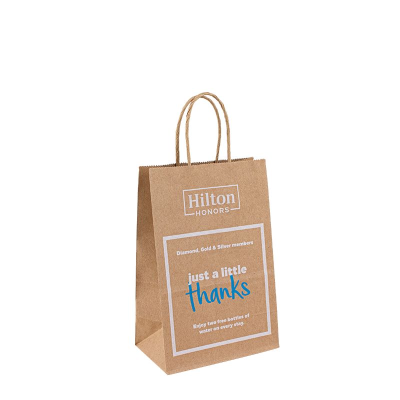 Prix ​​d'usine Custom Recyclable Kraft White Paper Sac avec poignée de corde avec logo Accepter Custom