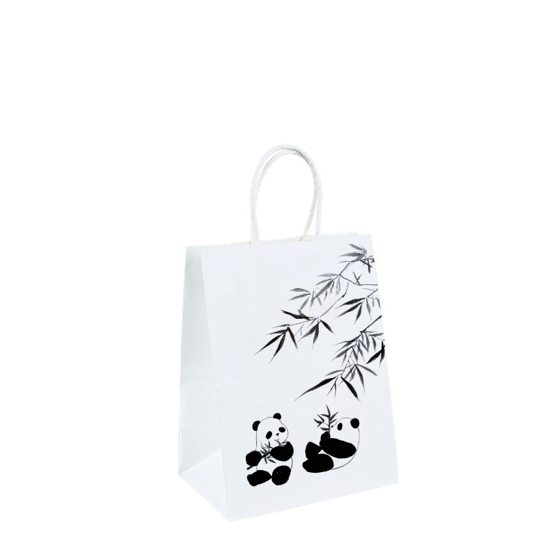 Sacs en papier kraft de haute qualité de haute qualité Print Print avec des poignées Sac en papier à main biodégradable personnalisé