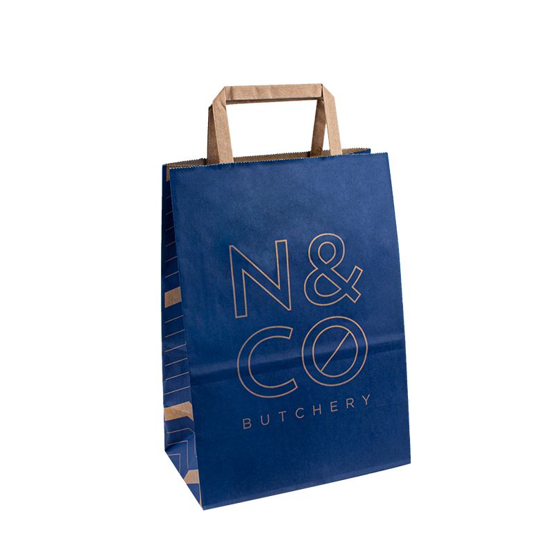 Prix ​​d'usine 120g Sac en papier Kraft recyclé emballage de magasinage de magasinage Kraft Sac avec poignée Accepter Custom
