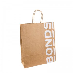 sac en papier d\'artisanat personnalisé sac en papier recyclé logo imprimé personnalisé