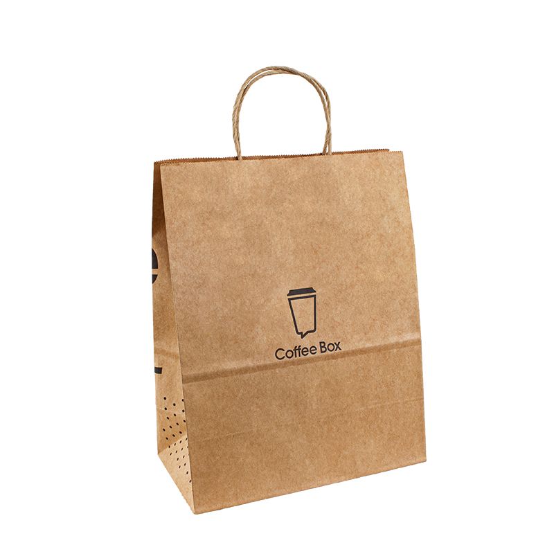 Sac en papier concepteur Kraft Premium Paper Sacs Logo Handle Kraft Paper Sac Chine Brown Kraft Paper Sacs