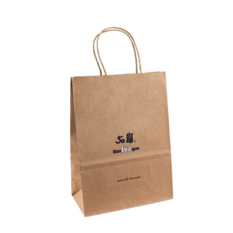 Sac en papier concepteur Kraft Premium Paper Sacs Logo Handle Kraft Paper Sac Chine Brown Kraft Paper Sacs