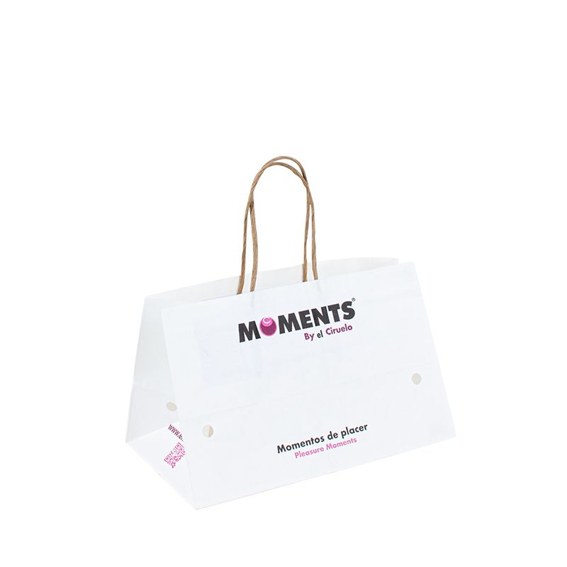 Sac à sac Kraft Sac blanc avec logo Candy Candy Papier Custom Paper Sacs avec logo