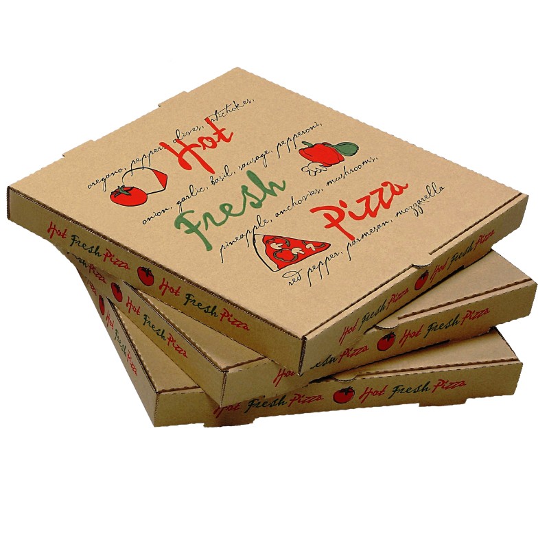 Boîte à pizza Kraft imprimée