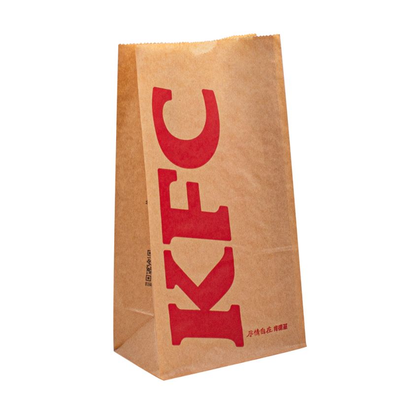 Sacs d'emballage en papier kraft imperméables pour la restauration rapide/Bakery Goods