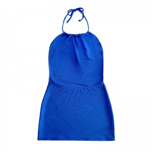 Robe de sangle licrette en tissu spécial bleu MAISON ONE-PIEUX