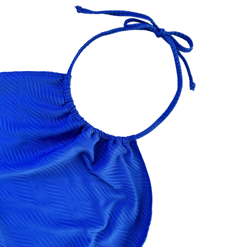 Robe de sangle licrette en tissu spécial bleu MAISON ONE-PIEUX