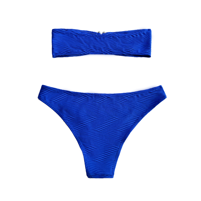 Blue Match Special Fabric sans bretelles Top Upton Split Split Split