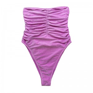 Silver sans bretelles sans bretelles plissées sans bretelles