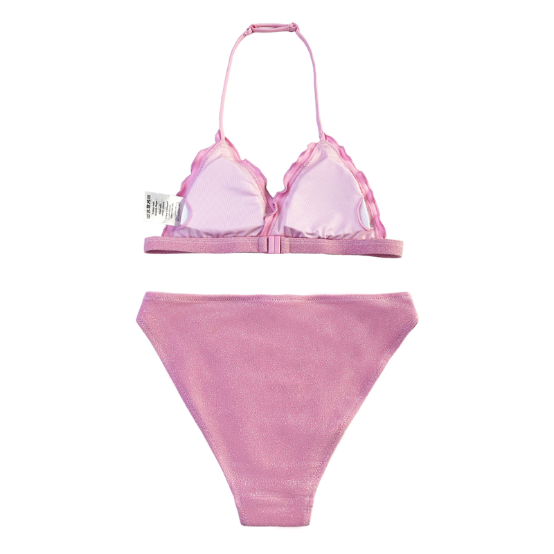 Coup de cou à bride aux enfants Coupe de triangle de maillot de bain deux pièces mignonne