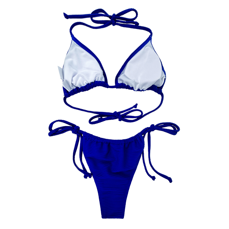 STRAPE BLUE BLUE PRUSSIAN SEXY TRIANGLE TUP TEMP DE TOUT