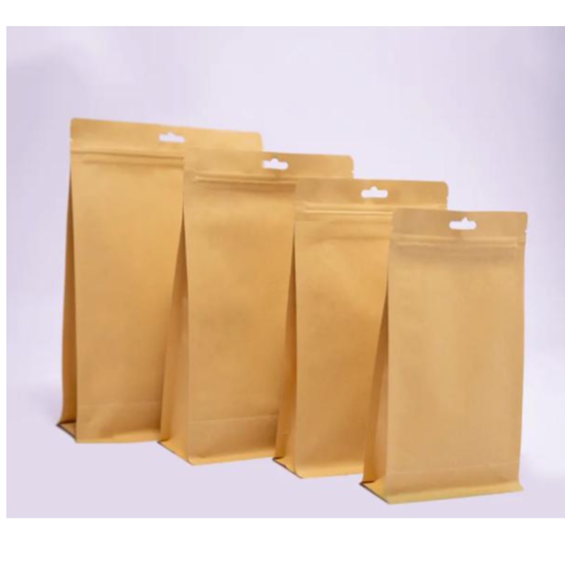 Kraft Food Bag Zip verrouillé