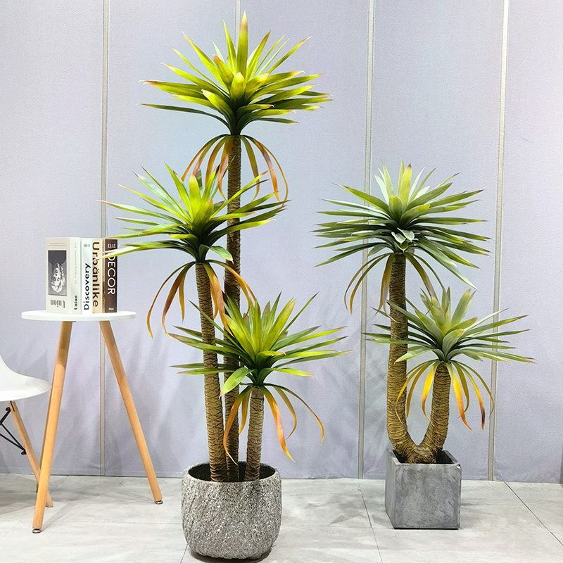 Arbres artificiels de fleurs en gros de l'usine artificielle Dracaenafragrans en fer brésilien pour décoration de mariage