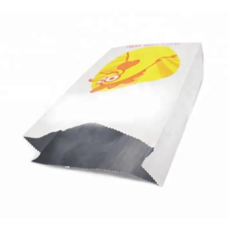 Sacs réutilisables Pain de poulet chaud pack de plats imprimés en aluminium en aluminium en papier carré en papier carré