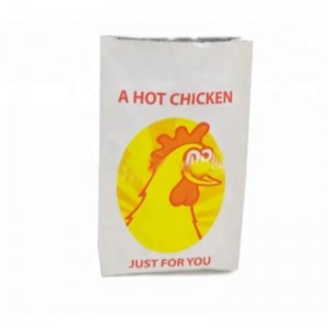 Sacs réutilisables Pain de poulet chaud pack de plats imprimés en aluminium en aluminium en papier carré en papier carré