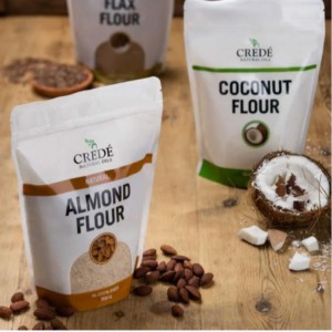 Sac d\'emballage alimentaire imprimé personnalisé Ziplock Kraft Paper Stand Up Pouch avec fermeture éclair et fenêtre