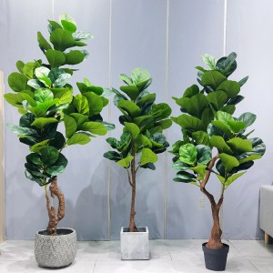 Plantes artificielles arbre en plastique durable feuille de violon à faible entretien pour le fournisseur de jardin décor de mariage décorations de jardinage
