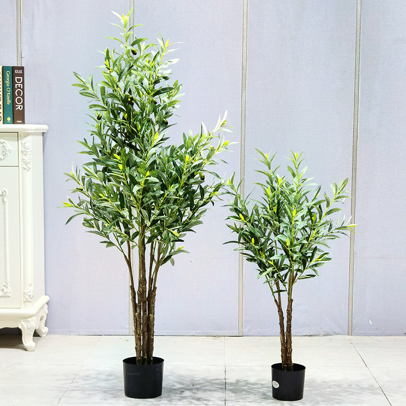 Fournitures de jardin truqué en gros en plastique fausse arbre d'olivier artificiel extérieur intérieur pour centres de table de table décorations de table
