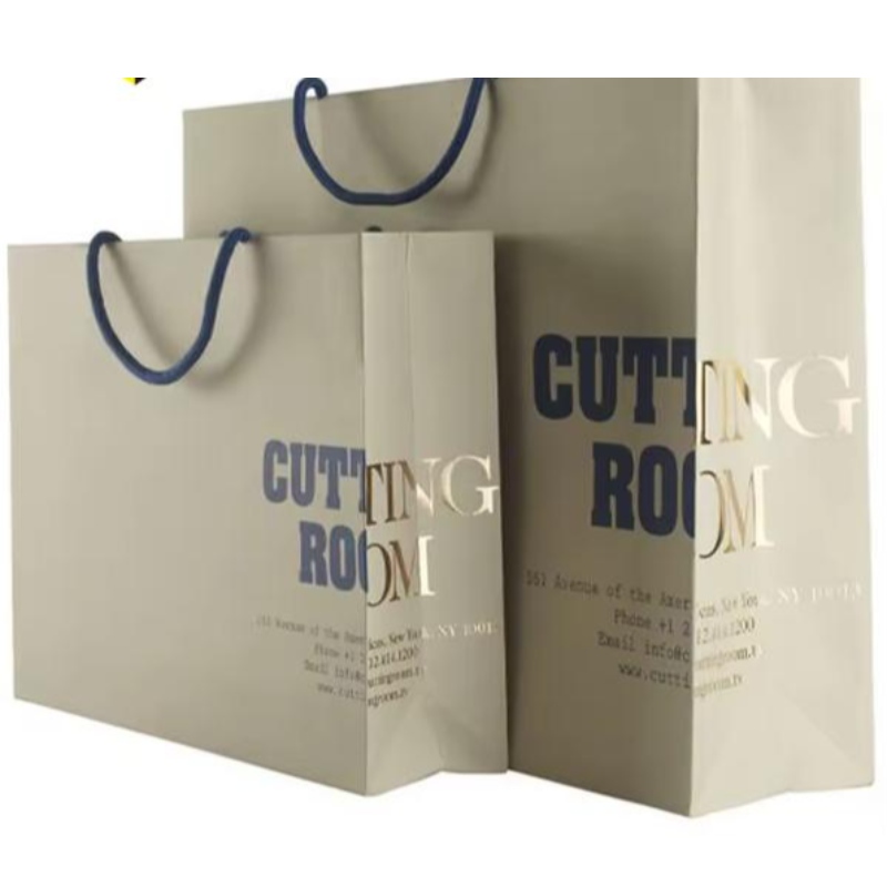 Sac en papier d'emballage cadeau de magasinage à imprimé sur mesure de luxe avec votre propre logo