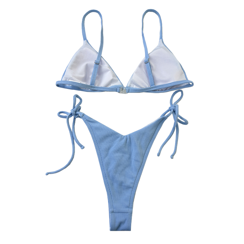 Jeunes femmes Nouveau design Sexy Girl Bikini Blue Custom Swimwear Women Bikini for Women