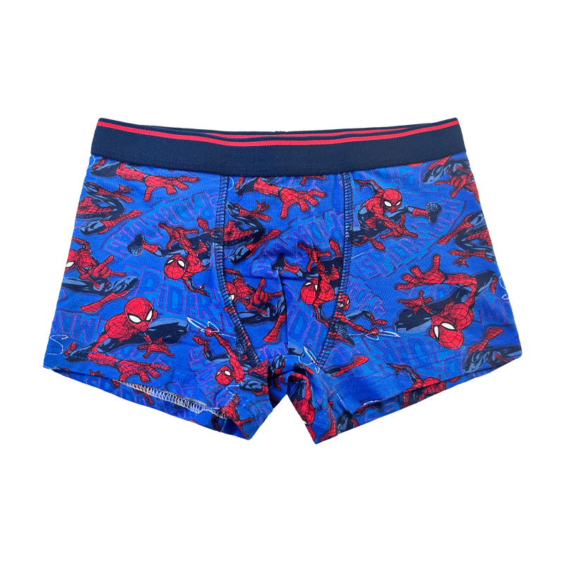 Baby Navy Blue Spider-Man Print Comfort Basic Bop Basic Boy Underpants Couleur Couleur
