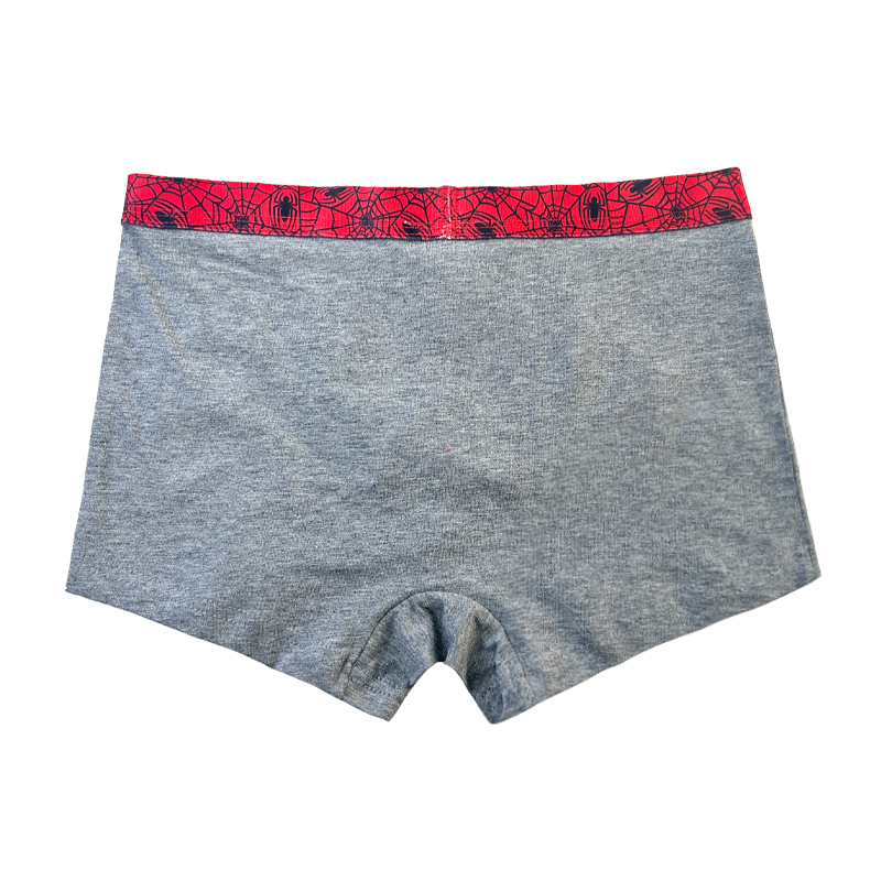 Garçons sous-pants Spiderman imprimer de couleur contraste bébé sous-pants gris confort basiques