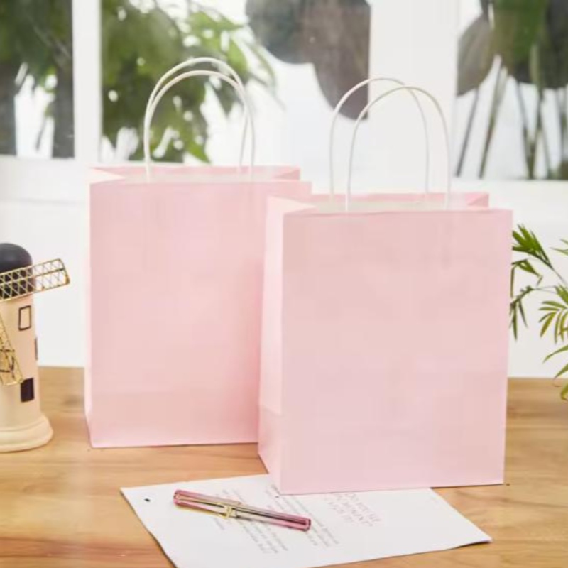 Sacs en papier kraft personnalisés avec vos propres sacs en papier cadeaux de shopping logo personnel