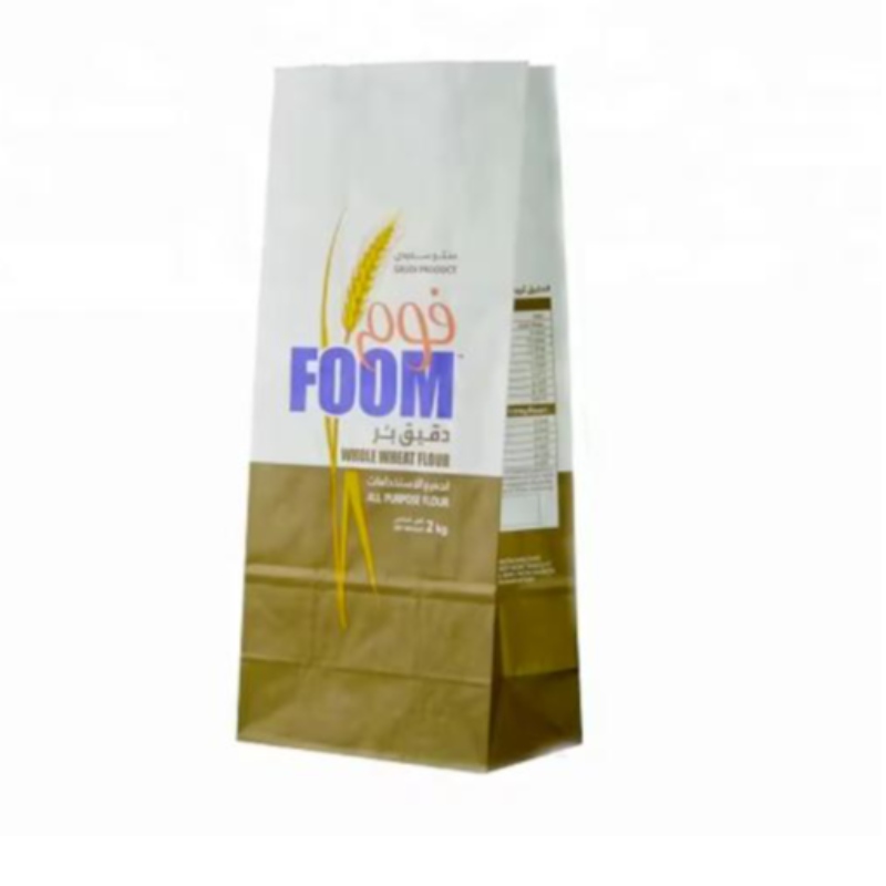 Nouveau style 1 kg 2 kg de blé de farine de sucre en papier d'emballage en papier d'emballage