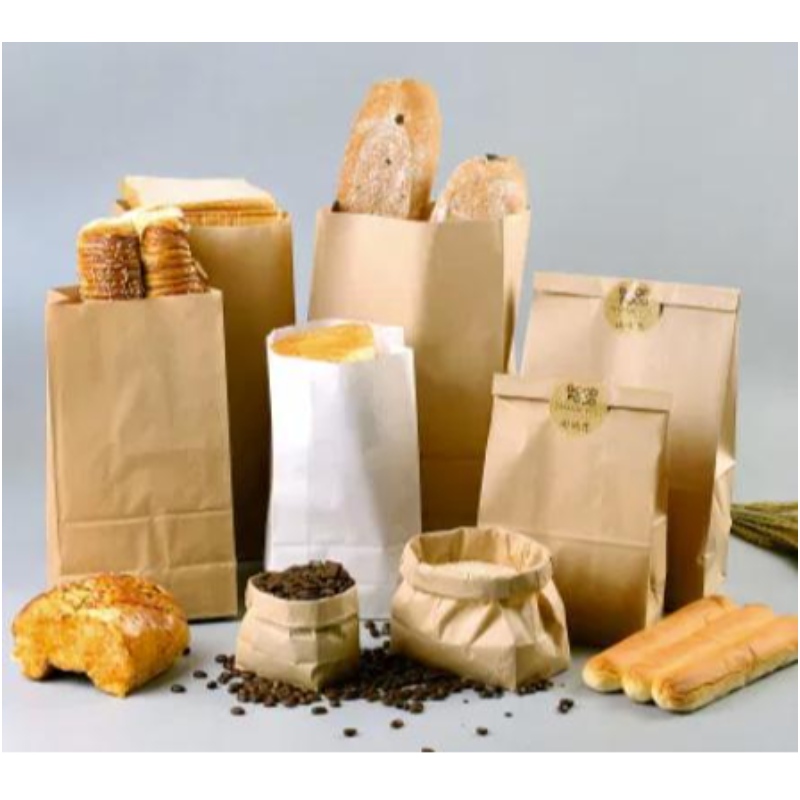 Sac en papier de transport personnalisé de qualité alimentaire de haute qualité sacs de recyclage de farine de farine
