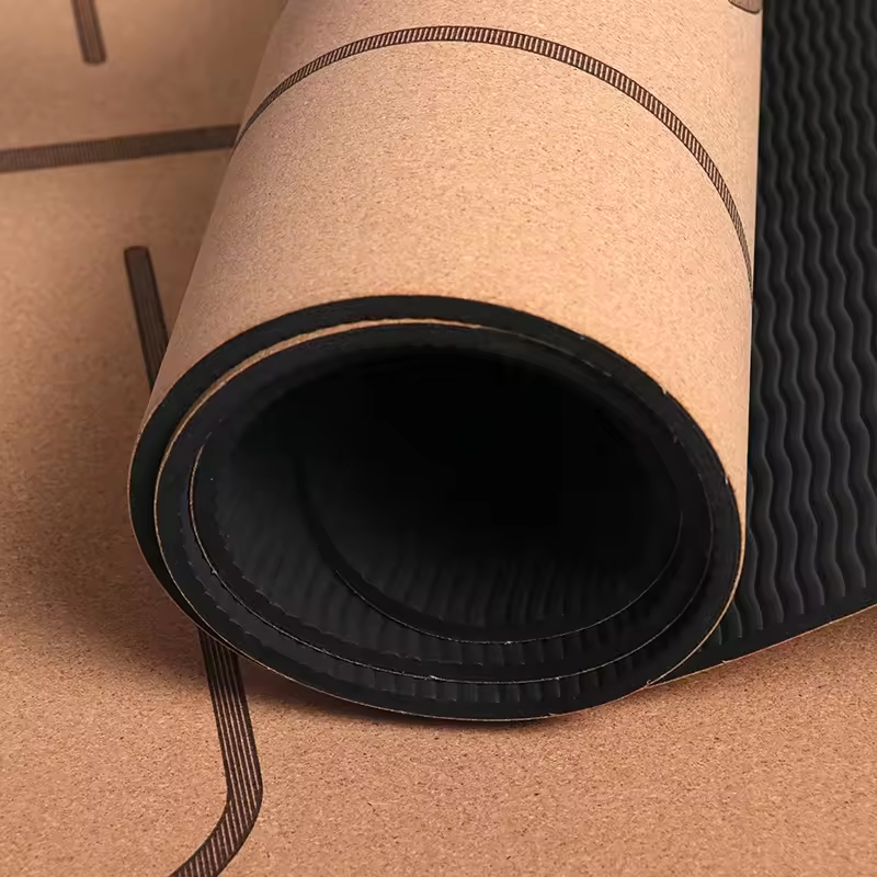 Tapis de yoga en caoutchouc en liège