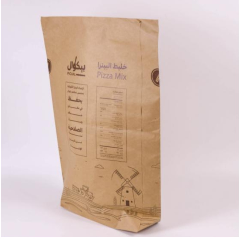 Eco Friendly 2kg 25 kg 30 kg Corn Corn Pain Farine Packing Paper Sacs avec votre propre logo recyclable