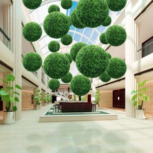 Plant artificielle Baule topiaire à faible entretien Boule d\'herbe écologique pour le fournisseur de jardin Décor de jardinage décorations