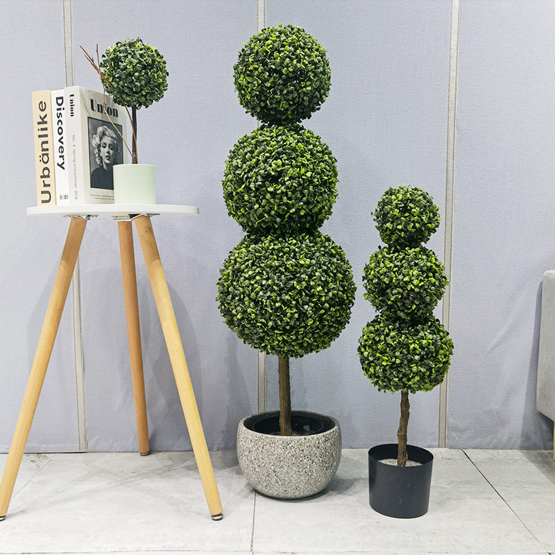 Plant artificielle Baule topiaire à faible entretien Boule d'herbe écologique pour le fournisseur de jardin Décor de jardinage décorations