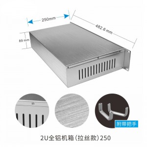 1U 2U 3U 4U 5U Rackmount Industrial Enclosures Full Aluminium Contrôle de commande d\'ordinateur Cas de serveurs vides Châssis en aluminium