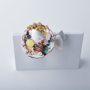 Badge en verre laqué personnalisé, frais d\'échantillonnage gratuit, adaptés à la collection, charmes d\'adaptation en métal en or, broche, placage