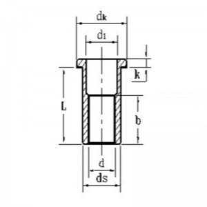 zinc-Écrou riveté à tête fraisée plaqué coloré
